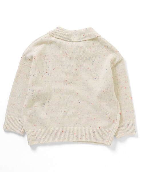 apres les cours(アプレレクール)の「カラーネップ・ボーダー衿付きニット(ニット/セーター・キッズ・アイボリー/その他2・90/120/100)」の11枚目の写真