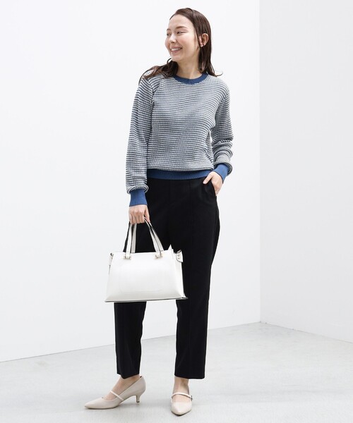 BEAMS HEART(ビームスハート)の「BEAMS HEART / テーパード スラックス(スラックス・レディース・ブラウン系その他2/ブラック・SMALL/MEDIUM)」の6枚目の写真