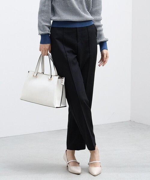 BEAMS HEART(ビームスハート)の「BEAMS HEART / テーパード スラックス(スラックス・レディース・ブラウン系その他2/ブラック・SMALL/MEDIUM)」の8枚目の写真