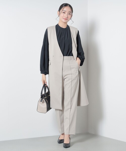 BEAMS HEART(ビームスハート)の「BEAMS HEART / テーパード スラックス(スラックス・レディース・ブラウン系その他2/ブラック・SMALL/MEDIUM)」の11枚目の写真