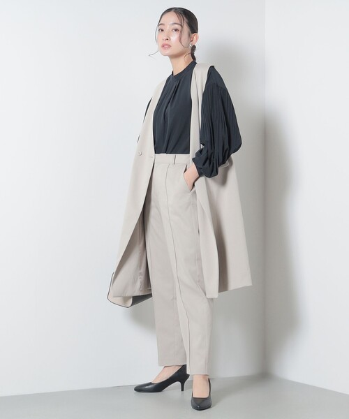 BEAMS HEART(ビームスハート)の「BEAMS HEART / テーパード スラックス(スラックス・レディース・ブラウン系その他2/ブラック・SMALL/MEDIUM)」の12枚目の写真