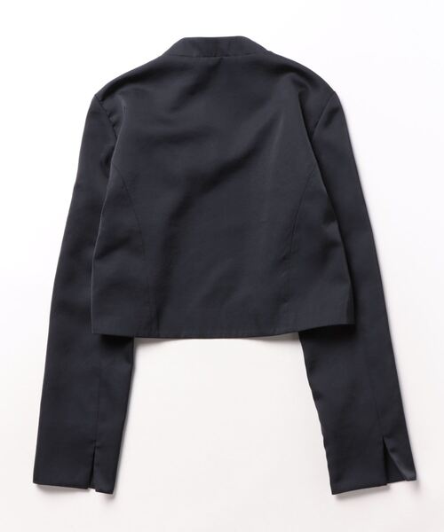 form forma（フォルムフォルマ）の「【ジャケット単品】《サテン 国内生地使用》【formformaオリジナル】マザードレスジャケット /ボレロ/パーティー/結婚式（その他アウター・レディース・ネイビー・13号/9号）」の2枚目の写真