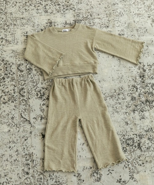 sea and shells by pairmanon（シーアンドシェルズバイペアマノン）の「【sea and shells by pairmanon】メローフレア セットアップ（その他ベビーウェア・キッズ・カーキ/ブラウン/ベージュ・80/100/90/110）」の3枚目の写真