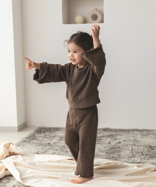 sea and shells by pairmanon（シーアンドシェルズバイペアマノン）の「【sea and shells by pairmanon】メローフレア セットアップ（その他ベビーウェア・キッズ・カーキ/ブラウン/ベージュ・80/100/90/110）」の5枚目の写真