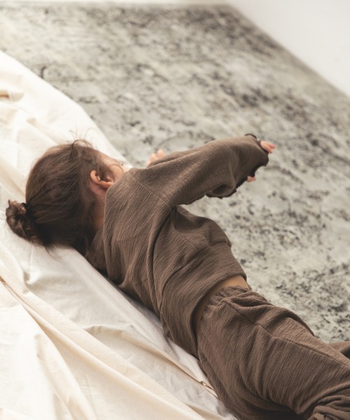 sea and shells by pairmanon（シーアンドシェルズバイペアマノン）の「【sea and shells by pairmanon】メローフレア セットアップ（その他ベビーウェア・キッズ・カーキ/ブラウン/ベージュ・80/100/90/110）」の7枚目の写真