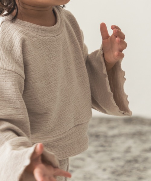 sea and shells by pairmanon（シーアンドシェルズバイペアマノン）の「【sea and shells by pairmanon】メローフレア セットアップ（その他ベビーウェア・キッズ・カーキ/ブラウン/ベージュ・80/100/90/110）」の8枚目の写真