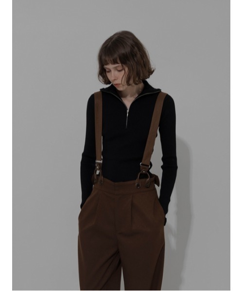 AMAIL(アマイル)の「Harf zipup fashionable knit(ニット/セーター・レディース・アイボリー/レッド/ブラウン/ブラック・FREE)」の5枚目の写真