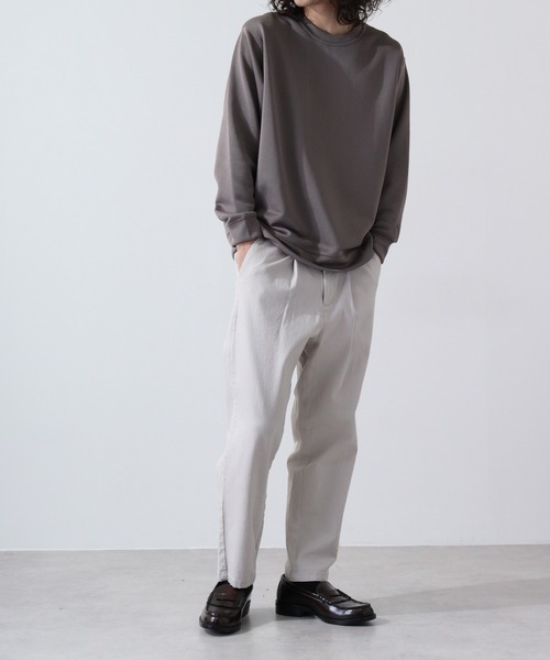 URBAN SQUARE(アーバンスクエア)の「URBAN SQUARE フィラメント裏毛 クルーネックトレーナー(スウェット・メンズ・グレイッシュベージュ/ブルーグレー/ブラック/ネイビー・LL/M/L)」の10枚目の写真