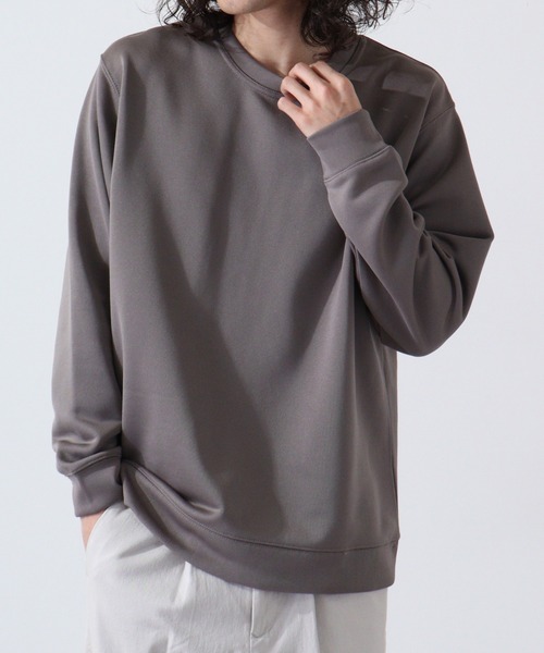 URBAN SQUARE(アーバンスクエア)の「URBAN SQUARE フィラメント裏毛 クルーネックトレーナー(スウェット・メンズ・グレイッシュベージュ/ブルーグレー/ブラック/ネイビー・LL/M/L)」の16枚目の写真