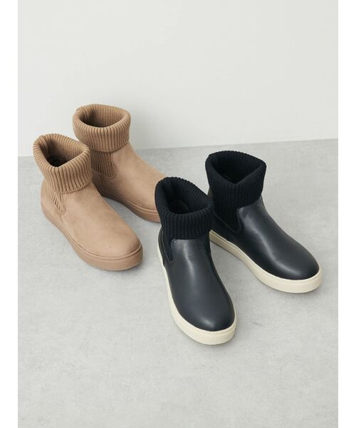 Green Parks(グリーンパークス)の「・rich blue ニットスニーカーブーツ(ブーツ・レディース・ブラック/ベージュ・L/LL/M/S)」の11枚目の写真