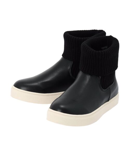 Green Parks(グリーンパークス)の「・rich blue ニットスニーカーブーツ(ブーツ・レディース・ブラック/ベージュ・L/LL/M/S)」の7枚目の写真