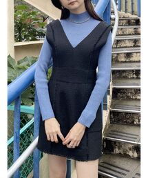 MURUA | フリンジミニジャンパースカート(ワンピース)