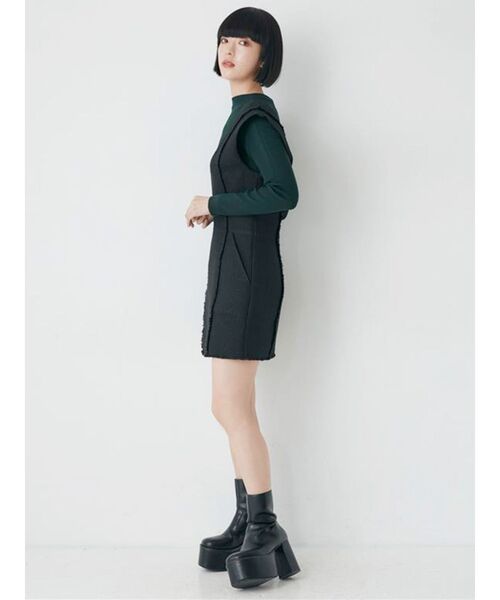 MURUA（ムルーア）の「フリンジミニジャンパースカート（ワンピース・レディース・ブラック/その他1/ホワイト・2/1）」の19枚目の写真