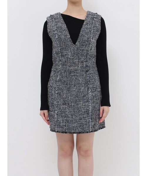 MURUA（ムルーア）の「フリンジミニジャンパースカート（ワンピース・レディース・ブラック/その他1/ホワイト・2/1）」の10枚目の写真