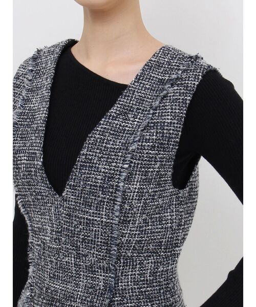 MURUA（ムルーア）の「フリンジミニジャンパースカート（ワンピース・レディース・ブラック/その他1/ホワイト・2/1）」の14枚目の写真