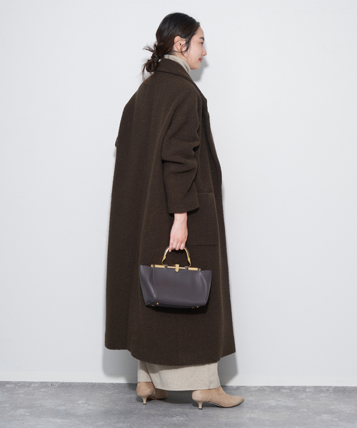 plage(プラージュ)の「Boucle オーバーサイズロング コート(その他アウター・レディース・ブラウン/ピンク・36/38)」の5枚目の写真