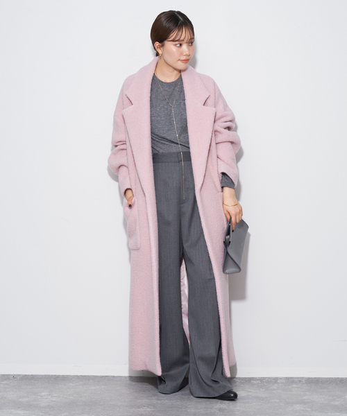 plage(プラージュ)の「Boucle オーバーサイズロング コート(その他アウター・レディース・ブラウン/ピンク・36/38)」の6枚目の写真