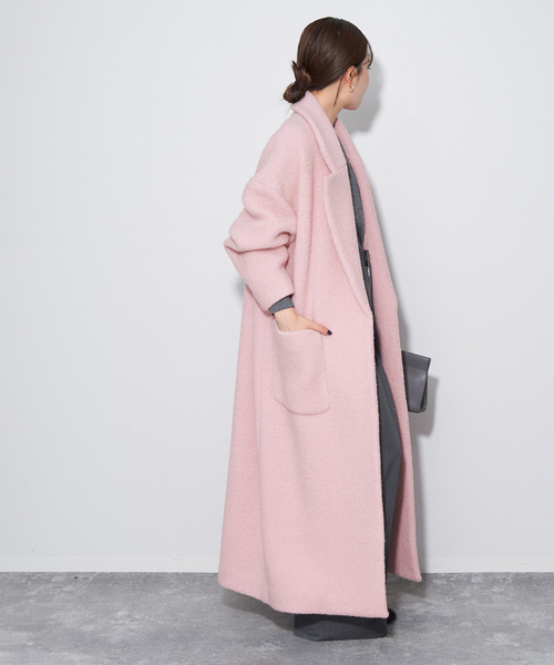 plage(プラージュ)の「Boucle オーバーサイズロング コート(その他アウター・レディース・ブラウン/ピンク・36/38)」の7枚目の写真
