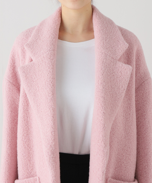 plage(プラージュ)の「Boucle オーバーサイズロング コート(その他アウター・レディース・ブラウン/ピンク・36/38)」の12枚目の写真