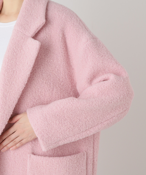 plage(プラージュ)の「Boucle オーバーサイズロング コート(その他アウター・レディース・ブラウン/ピンク・36/38)」の15枚目の写真
