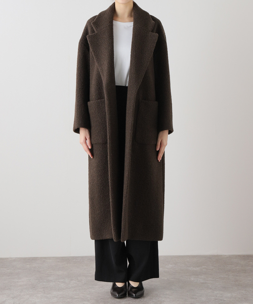 ピンクPlage 23AW Boucle オーバーサイズロングコート ピンクPlage 23AW Boucle オーバーサイズロングコート - メルカリ