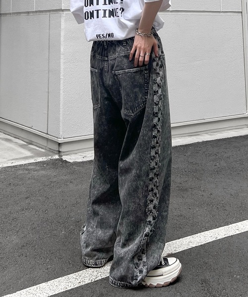 96thes(クローズ)の「【96thes SELECT】ヴィンテージライク サイドフリンジライン ワイドデニムパンツ(デニムパンツ・メンズ・ブラウン/グレー/ブルー系その他/グレー系その他/ブラック/サックスブルー・L/M)」の14枚目の写真