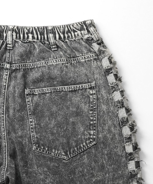 【THEAIRTOWN】ビンテージ カットアウト デニム パンツ WHOO-AA・Cut Out Denim Pants カット アウト デニム パンツ(W4W