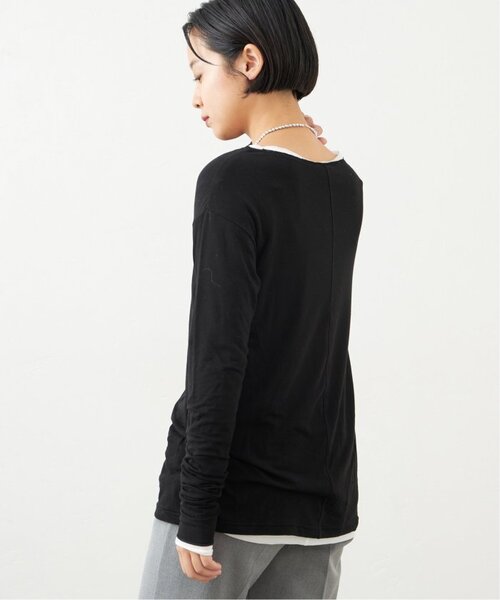 IENA(イエナ)の「《追加》リヨセルコットン シアー ロングTシャツ(Tシャツ/カットソー・レディース・ホワイト/ブラック/グレー・FREE)」の12枚目の写真