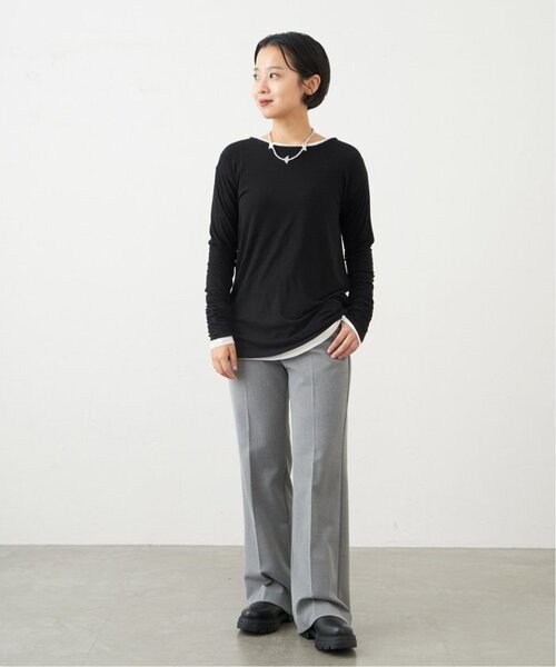 IENA(イエナ)の「《追加》リヨセルコットン シアー ロングTシャツ(Tシャツ/カットソー・レディース・ホワイト/ブラック/グレー・FREE)」の13枚目の写真