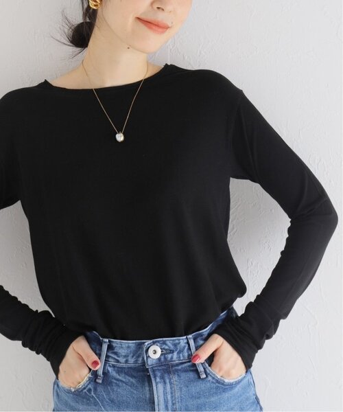 IENA(イエナ)の「《追加》リヨセルコットン シアー ロングTシャツ(Tシャツ/カットソー・レディース・ホワイト/ブラック/グレー・FREE)」の18枚目の写真