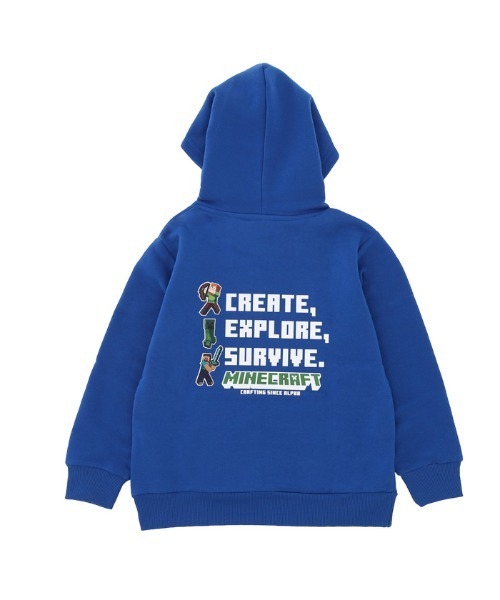 RUGGEDWORKS（ラゲッドワークス）の「【完売】《マインクラフト》 キッズ 裏起毛 パーカー（パーカー・キッズ・ブルー/グリーン/チャコールグレー・140/150/160）」の3枚目の写真