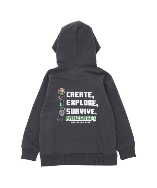 RUGGEDWORKS（ラゲッドワークス）の「【完売】《マインクラフト》 キッズ 裏起毛 パーカー（パーカー・キッズ・ブルー/グリーン/チャコールグレー・140/150/160）」の4枚目の写真