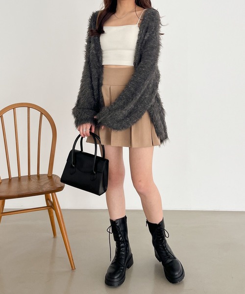 Heather(ヘザー)の「シャイニーシャギーカーディガン2 996718(カーディガン/ボレロ・レディース・チャコールグレー/オフホワイト/ベビーピンク・FREE)」の17枚目の写真