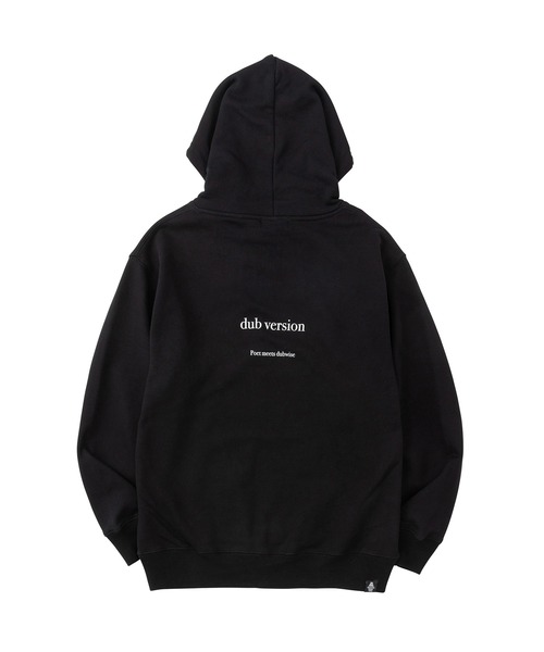 POET MEETS DUBWISE（ポエットミーツダブワイズ）の「【POET MEETS DUBWISE/ポエトミーツダブワイズ】 EXTENDED HOODIE 「EXTENDED」プルオーバースウェットパーカー（パーカー・メンズ・ブラック/ライトグレー・XL/L/M/S）」の3枚目の写真