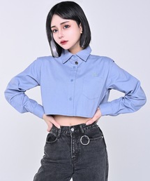 トップス Embroidered Shirt With Enlarged Cuff long sleeve cropped shirt/ロングスリーブクロップドシャツ（シャツ
