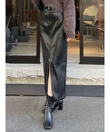 MURUA | マルチウェイナローフェイクレザースカート(スカート)