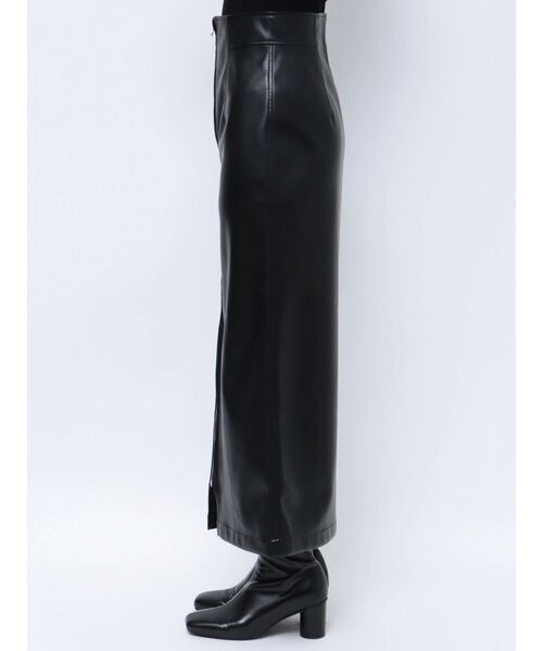 MURUA（ムルーア）の「マルチウェイナローフェイクレザースカート（スカート・レディース・ブラック/ブラウン/アイボリー・1/2）」の4枚目の写真