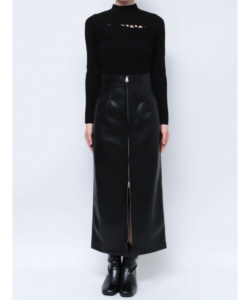 MURUA（ムルーア）の「マルチウェイナローフェイクレザースカート（スカート・レディース・ブラック/ブラウン/アイボリー・1/2）」の13枚目の写真