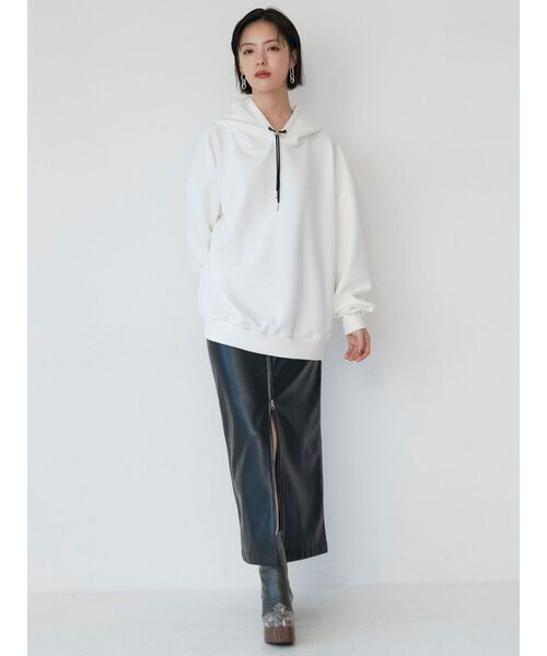 MURUA（ムルーア）の「マルチウェイナローフェイクレザースカート（スカート・レディース・ブラック/ブラウン/アイボリー・1/2）」の19枚目の写真