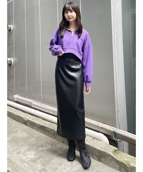 MURUA（ムルーア）の「マルチウェイナローフェイクレザースカート（スカート・レディース・ブラック/ブラウン/アイボリー・1/2）」の20枚目の写真