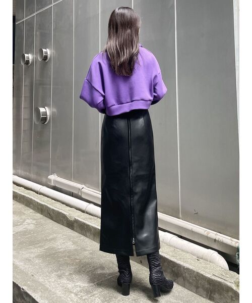 MURUA（ムルーア）の「マルチウェイナローフェイクレザースカート（スカート・レディース・ブラック/ブラウン/アイボリー・1/2）」の15枚目の写真