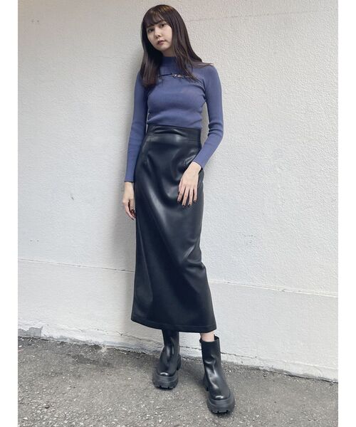 MURUA（ムルーア）の「マルチウェイナローフェイクレザースカート（スカート・レディース・ブラック/ブラウン/アイボリー・1/2）」の16枚目の写真