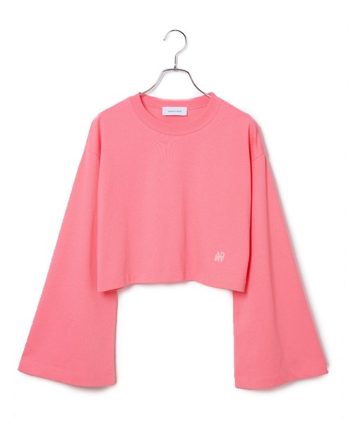 ADAM ET ROPE'（アダムエロペ）の「【サステナブル】ワイドスリーブクロップドTEE（Tシャツ/カットソー・レディース・ホワイト/ブラック/ピンク/ホワイト系その他・FREE）」の13枚目の写真