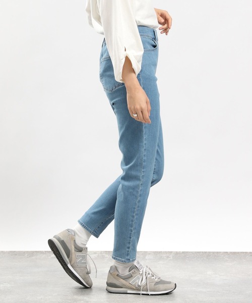 GLOBAL WORK Smile Seed Store（グローバルワーク スマイルシードストア）の「デニムスリムストレートパンツ/977004（デニムパンツ・レディース・ブラック/ブルー系その他3/ブルー系その他5/アイボリー・SMALL/X-LARGE/LARGE/MEDIUM）」の6枚目の写真