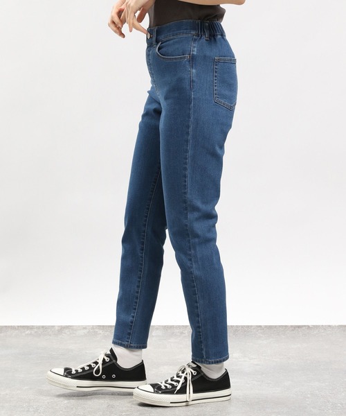 GLOBAL WORK Smile Seed Store（グローバルワーク スマイルシードストア）の「デニムスリムストレートパンツ/977004（デニムパンツ・レディース・ブラック/ブルー系その他3/ブルー系その他5/アイボリー・SMALL/X-LARGE/LARGE/MEDIUM）」の12枚目の写真