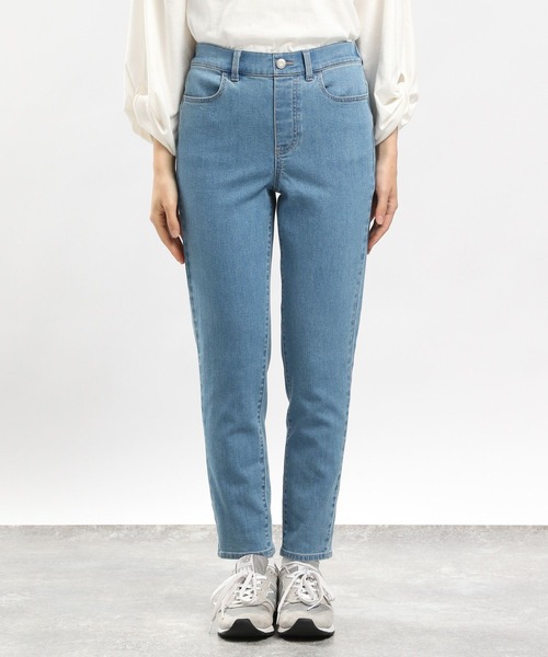 GLOBAL WORK Smile Seed Store（グローバルワーク スマイルシードストア）の「デニムスリムストレートパンツ/977004（デニムパンツ・レディース・ブラック/ブルー系その他3/ブルー系その他5/アイボリー・SMALL/X-LARGE/LARGE/MEDIUM）」の14枚目の写真