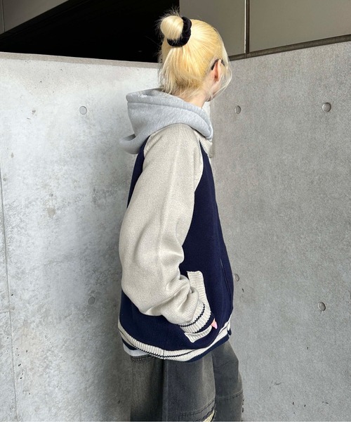 sedacle（セダクル）の「ラグランジップアップロゴニット（ニット/セーター・メンズ・レッド/ネイビー・SMALL/MEDIUM/LARGE）」の17枚目の写真