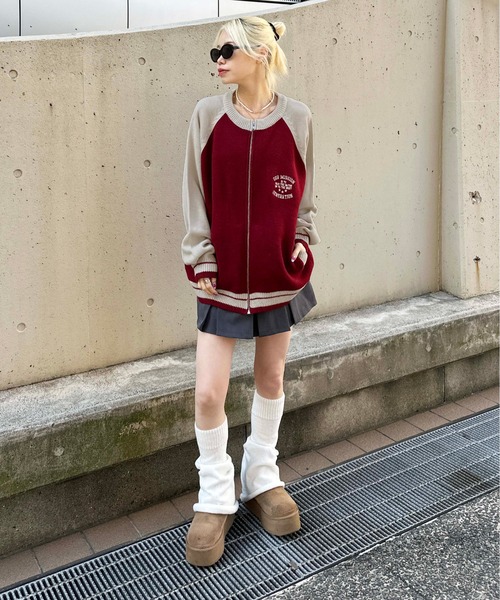 sedacle（セダクル）の「ラグランジップアップロゴニット（ニット/セーター・メンズ・レッド/ネイビー・SMALL/MEDIUM/LARGE）」の20枚目の写真
