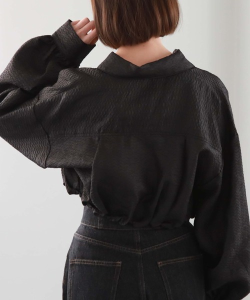 archives（アルシーヴ）の「シアーエンボスタックショートシャツ（シャツ/ブラウス・レディース・ブルー/アイボリー/ブラック/ベージュ・MEDIUM）」の18枚目の写真