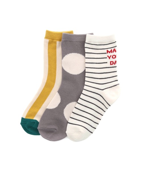 MAKE YOUR DAY（メイクユアデイ）の「MYDソックスセット（ソックス/靴下・キッズ・パープル/ライム/ブラック/ピンク/グリーン/イエロー・13-15cm/22-24cm/19-21cm/16-18cm）」の5枚目の写真